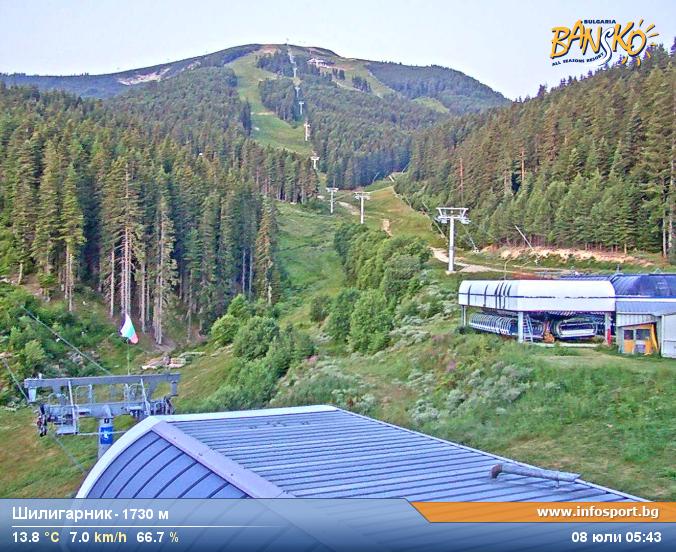 Bansko ski webcam - Shiligarnika
