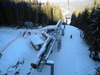 Artificial snow in Bansko skiing resort