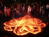 Fire dancing shows in Tsarevo