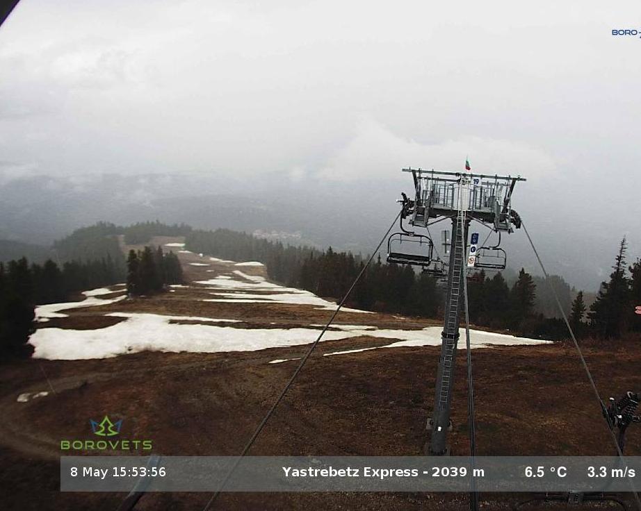 Borovets ski webcam - Yastrebets ski run